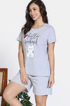 Zivame Knit Cotton Short Set - Grey Mel — thumbnail 3